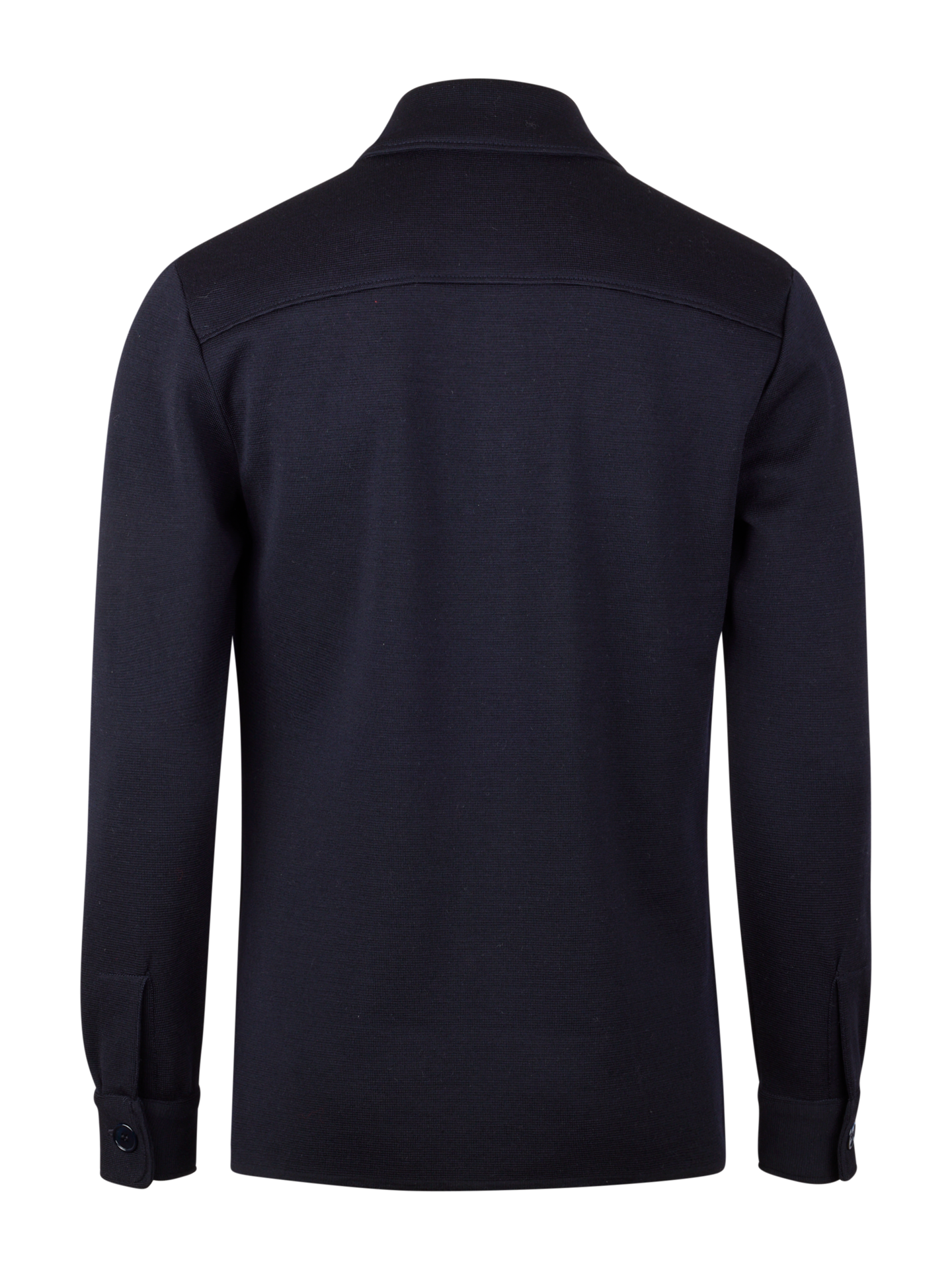Navy Overshirt Knitted Milano Merino Wool