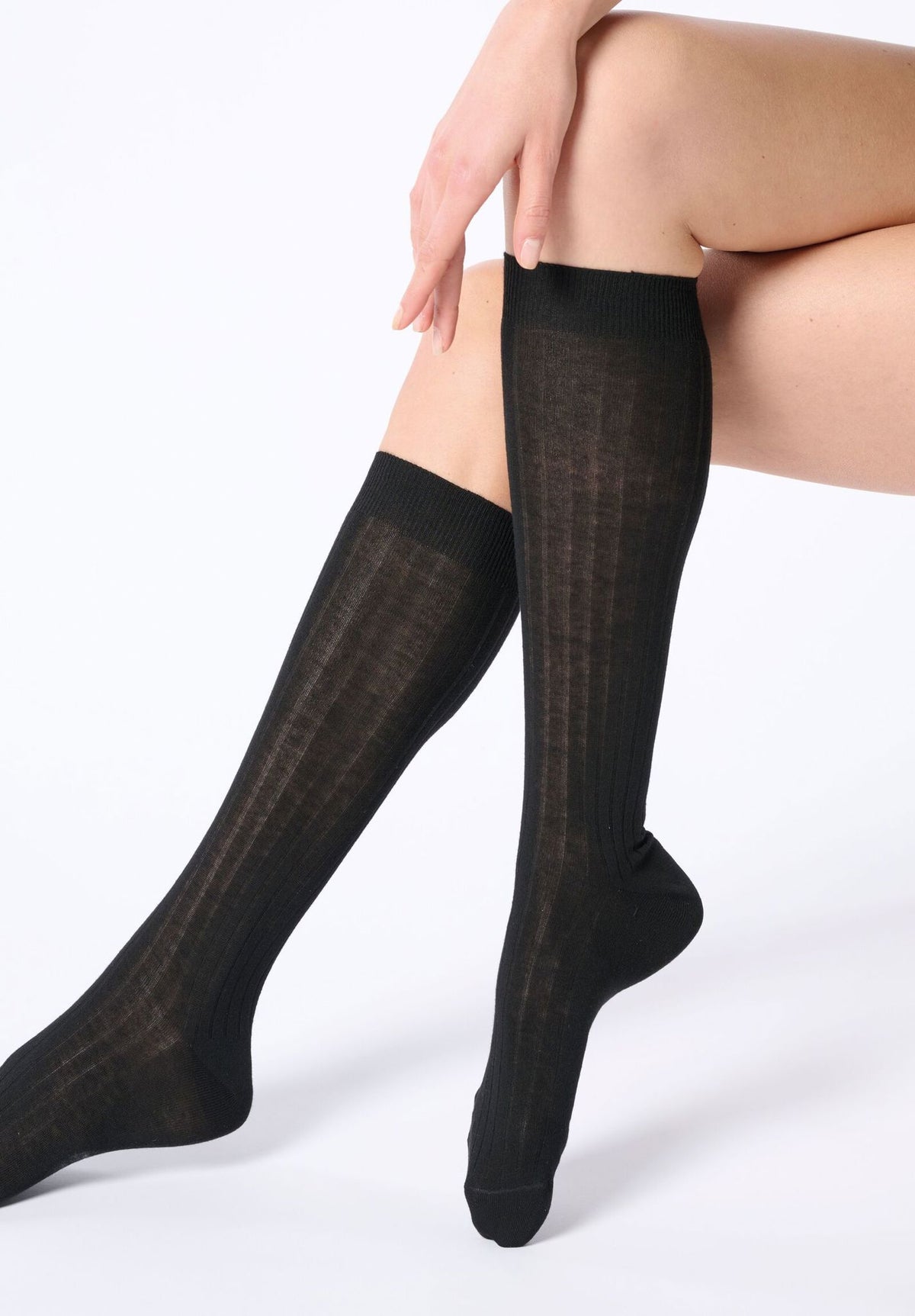 Oroblu Cashmere Light Knee-High Black