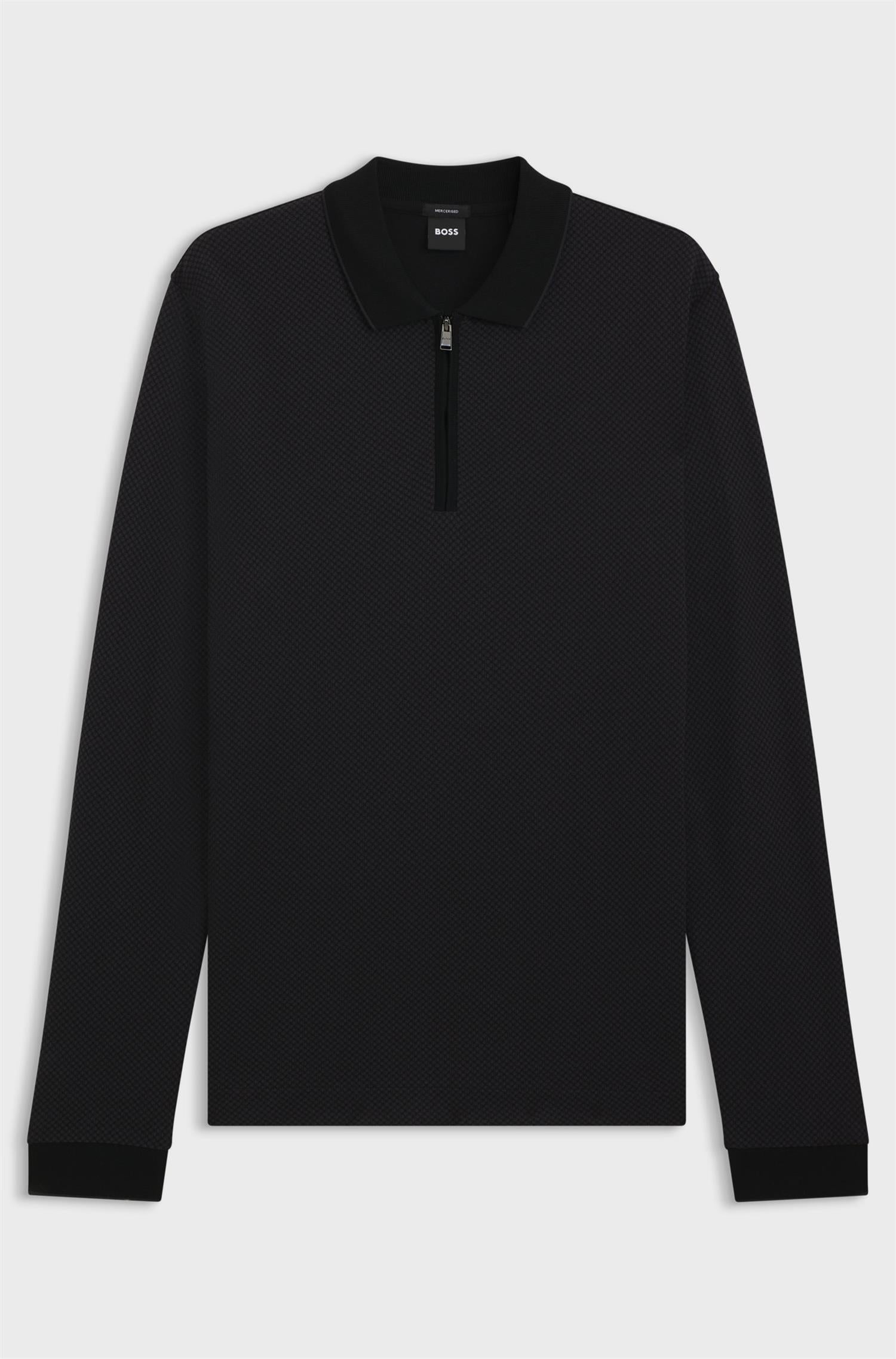 Peduzzi Mercerised Polo Black
