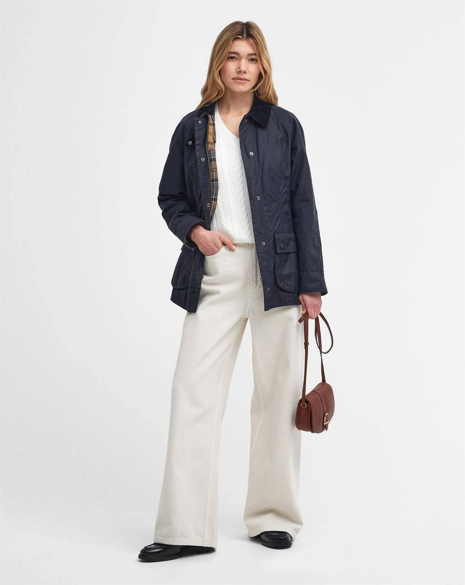Beadnell Wax Jacket Navy