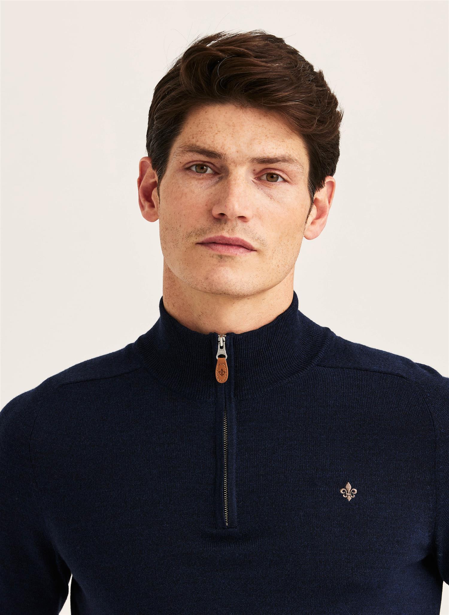 Merino John Zip AW26 Blue 58