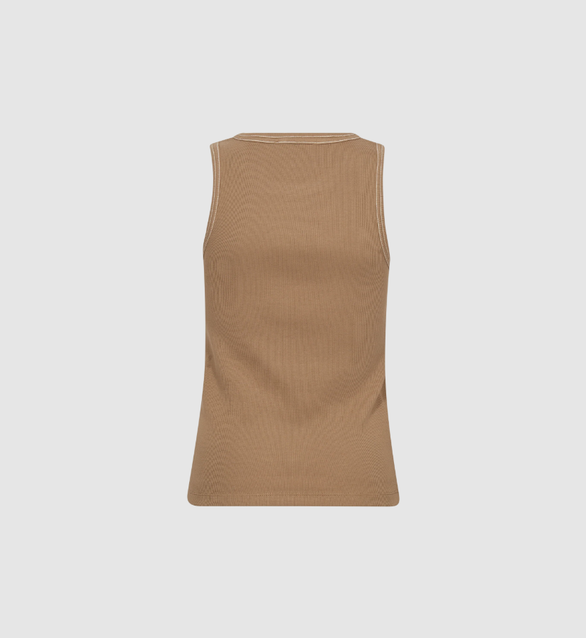 Mmara Rib Tank Top Patrified Oak