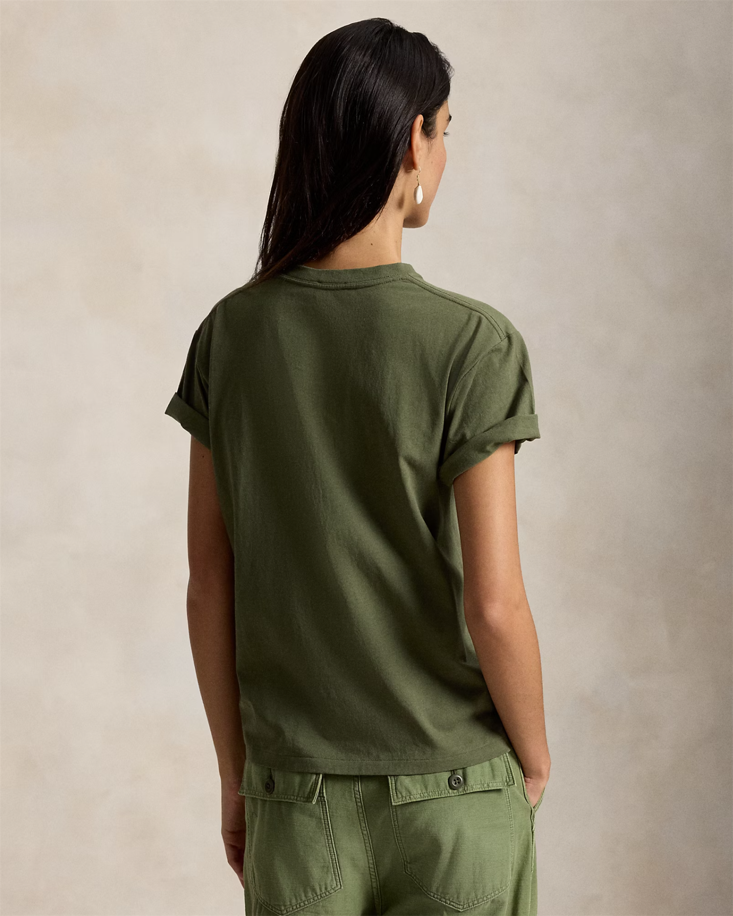 Polo Bear Cotton Jersey T-shirt Dense Olive