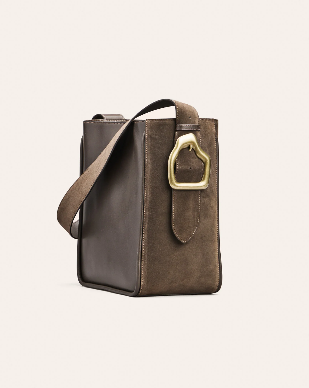 Masago Umber Suede Tote Bag