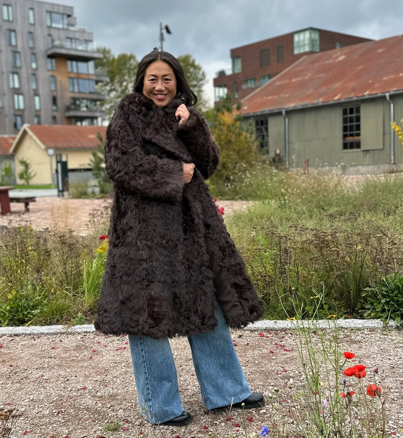 Vienna Leather Coat Brown