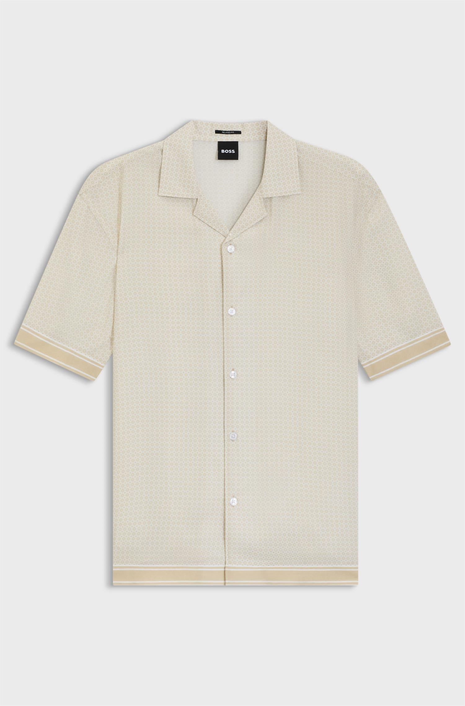 C-Lars Camp Relaxed Fit Shirt With Mosaic Print