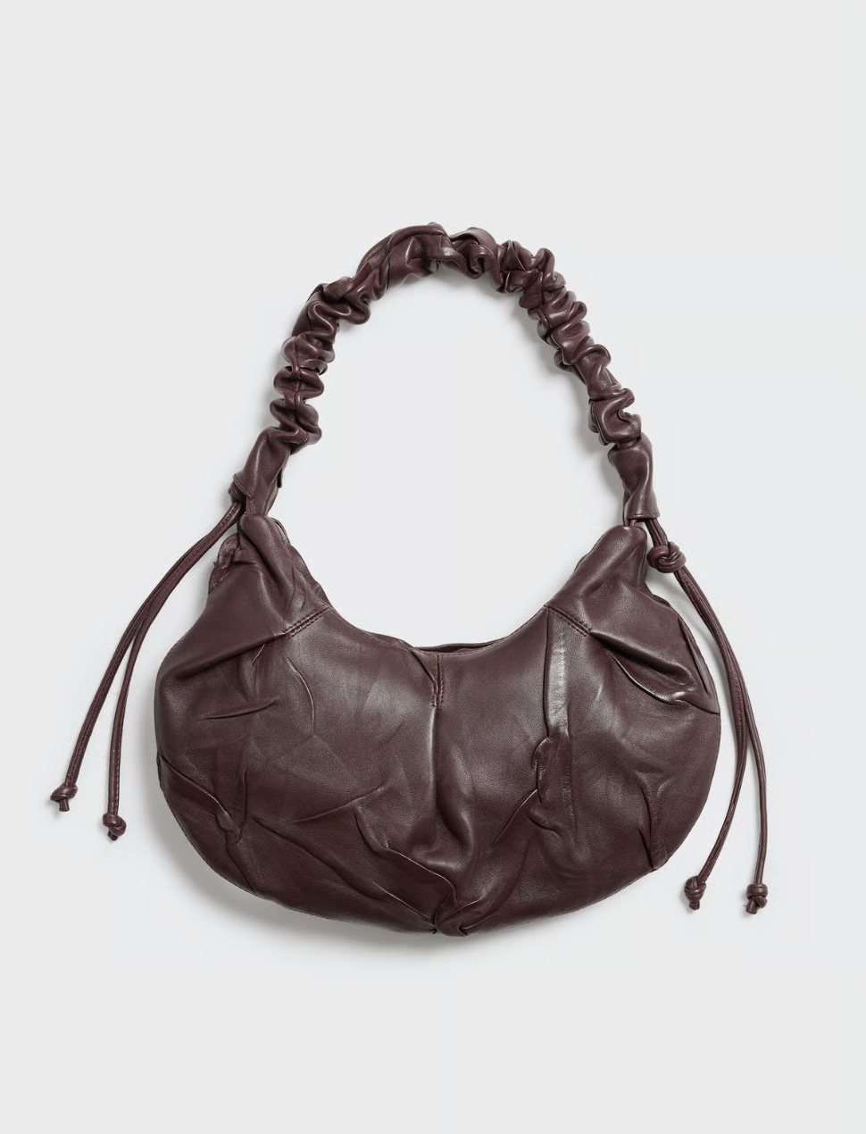 Leni Cocoon Leather Bag Burgundy