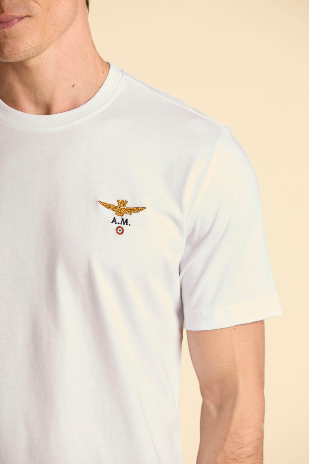 Basic crew-neck cotton jersey t-shirt White