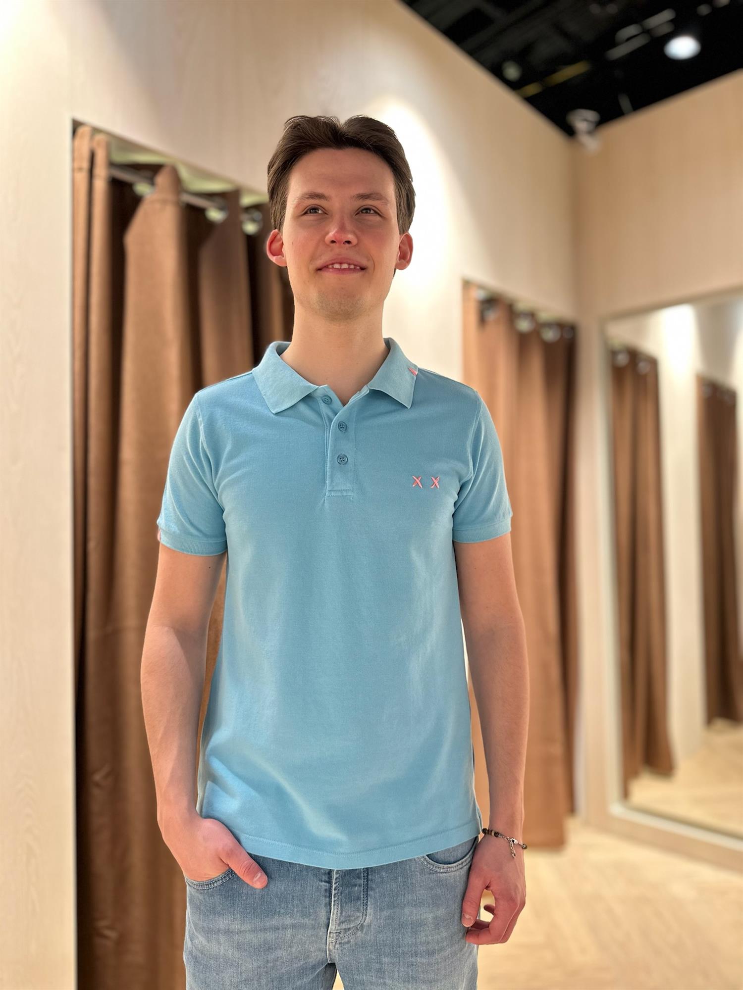 Prepster piquet turquoise