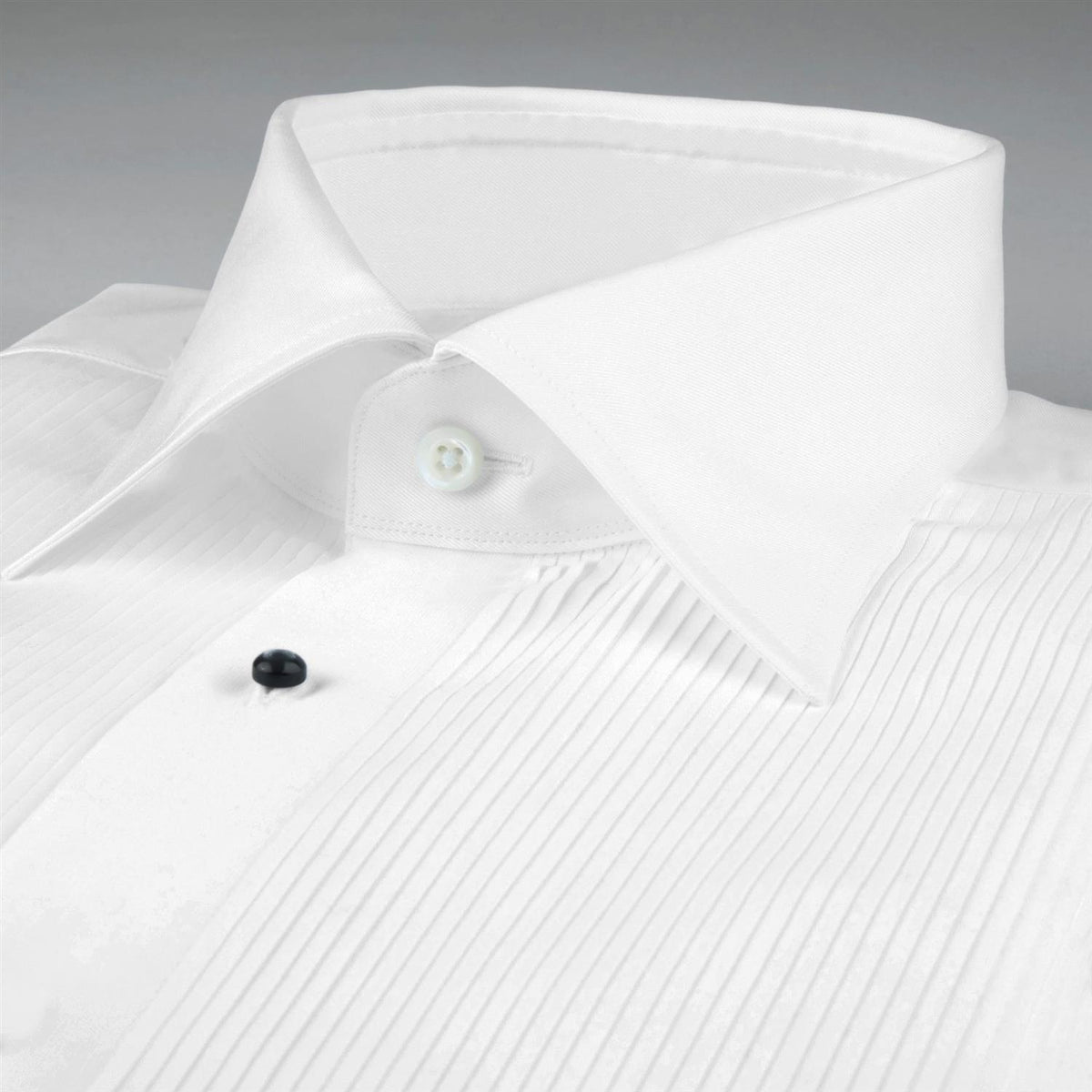 White Slimline Tuxedo Shirt French Cuff