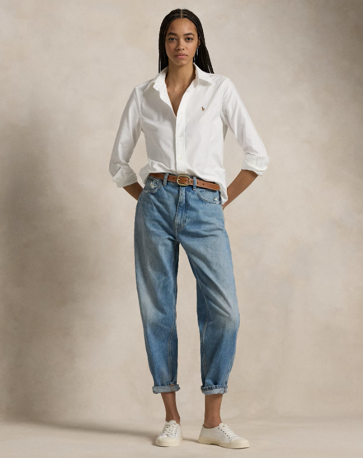 The Iconic Stretch Slim Fit Oxford Shirt White