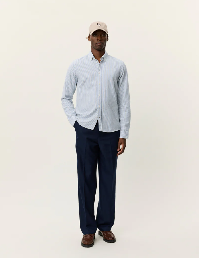 Konrad Stripe Cotton Linen Shirt Allure