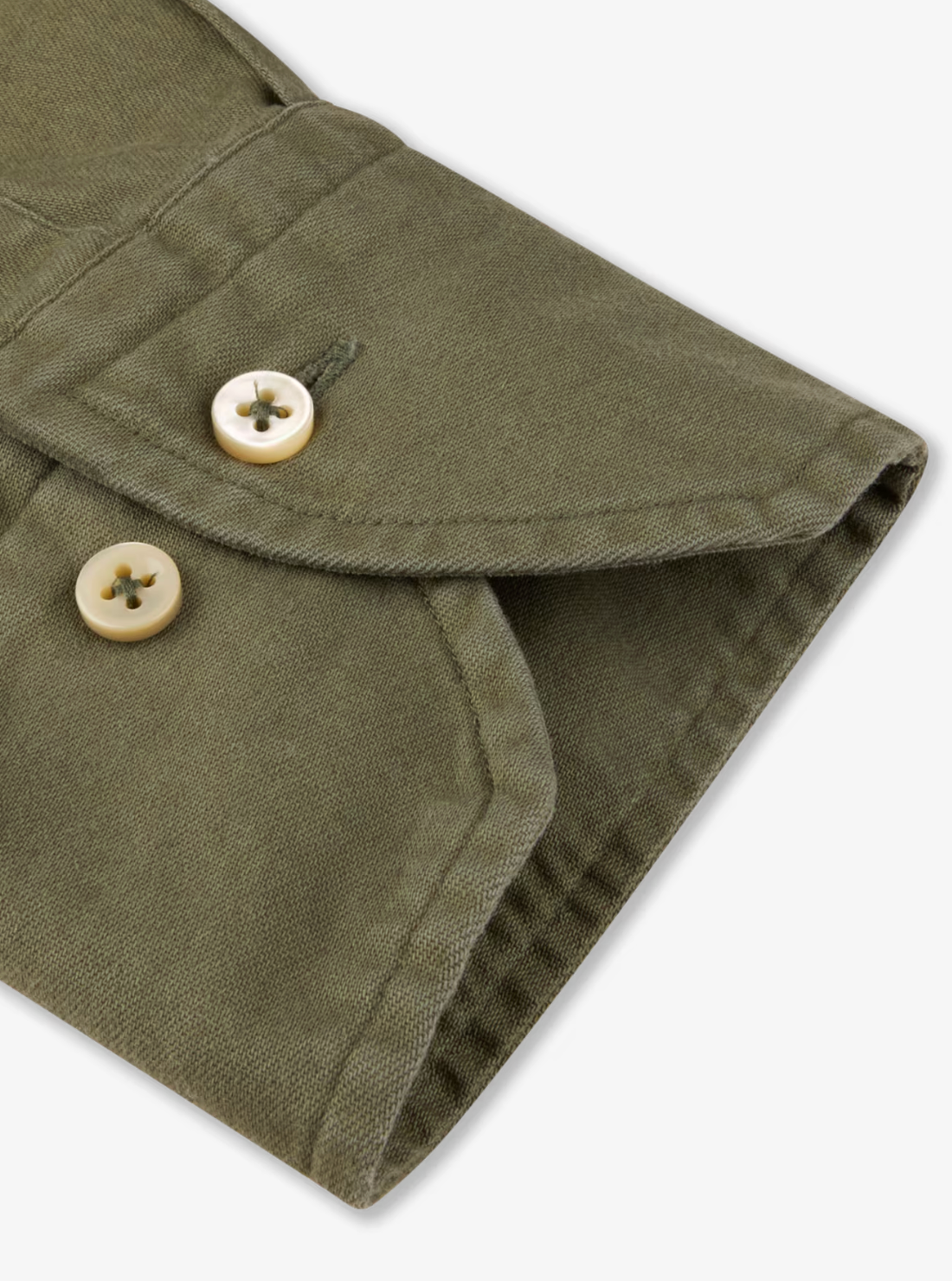 Casual Green Denim Regular Shirt