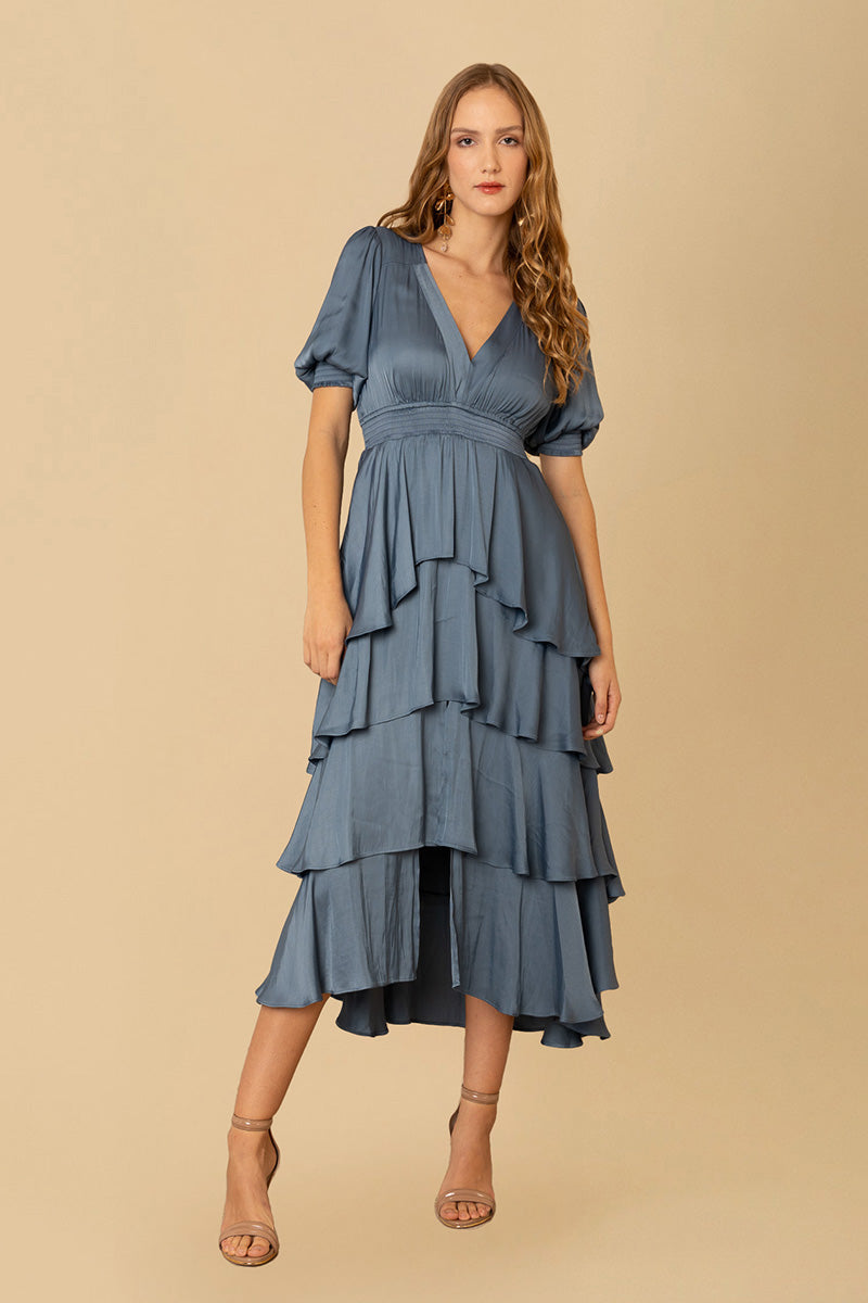 Milana Solid Dress Slate