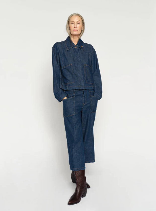 Mmculotte Arge Jeans Dark Blue
