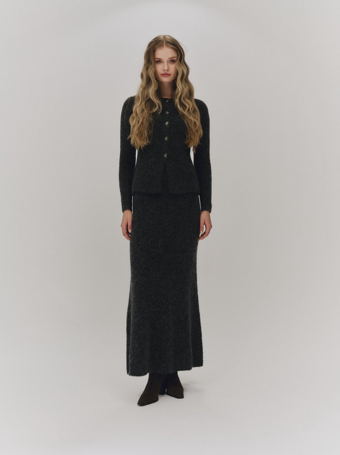 Iza Alpaca cardigan Charcoal