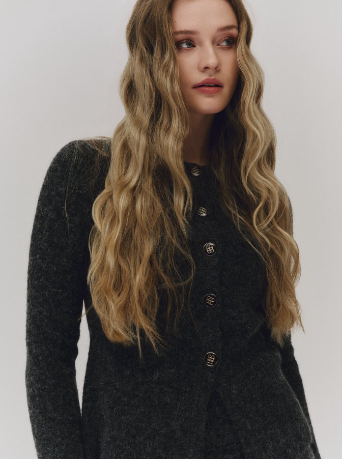 Iza Alpaca cardigan Charcoal