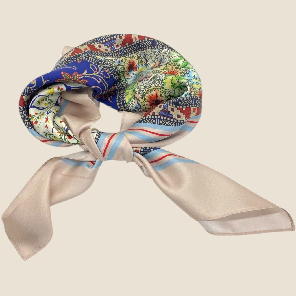 Blue Paisley Flowers