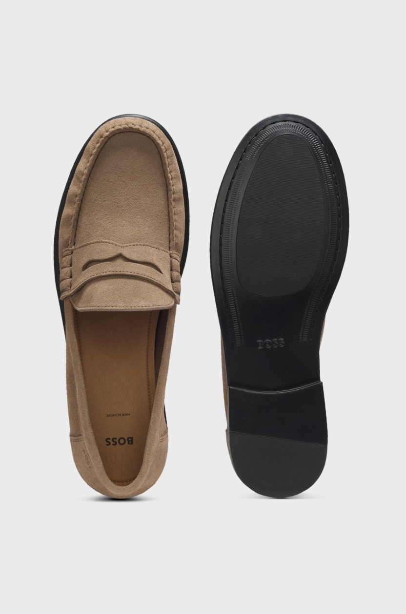 Tevan Suede Moccasins Beige