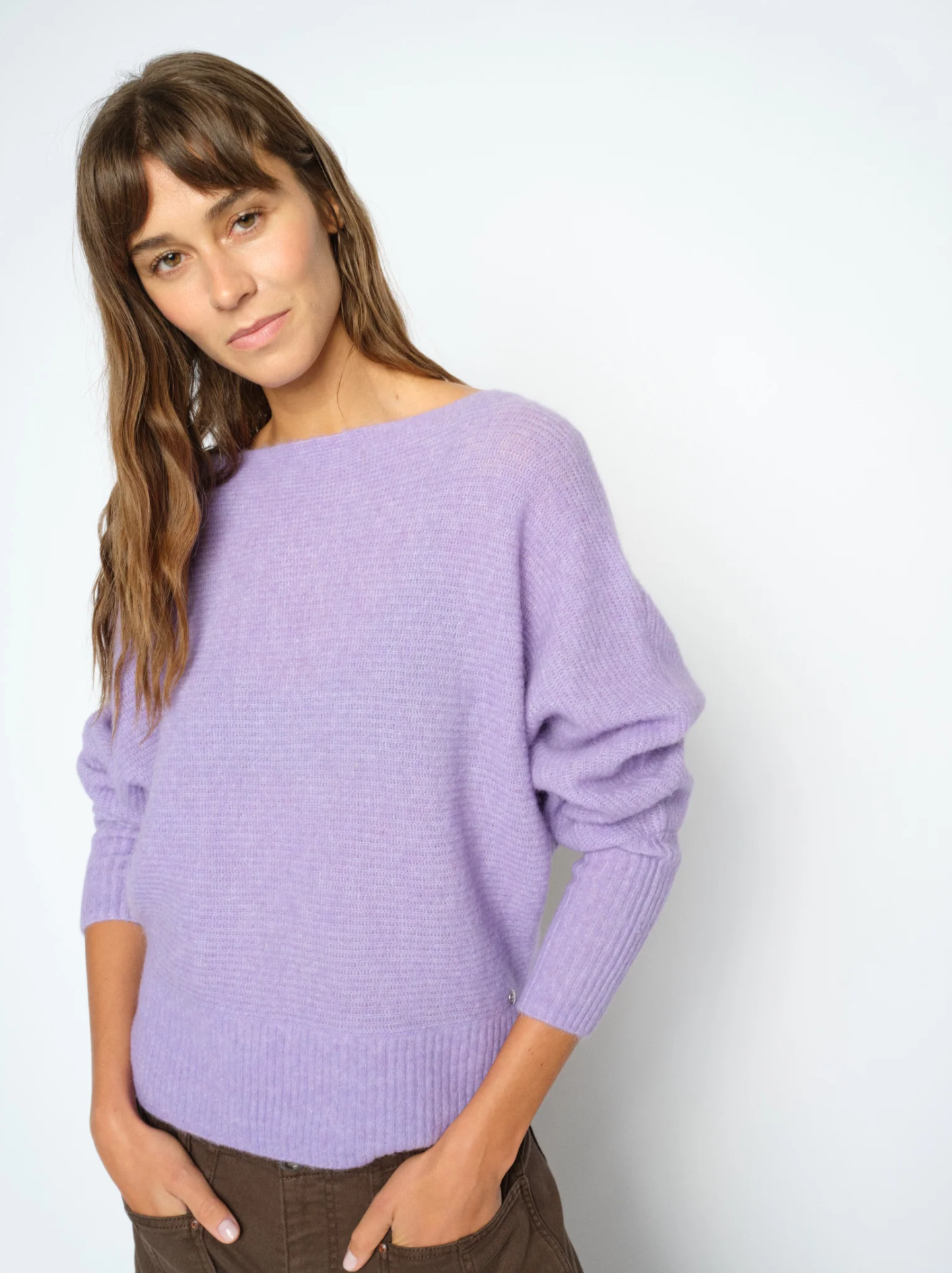 Mmthora Boatneck Knit Violet Tulip