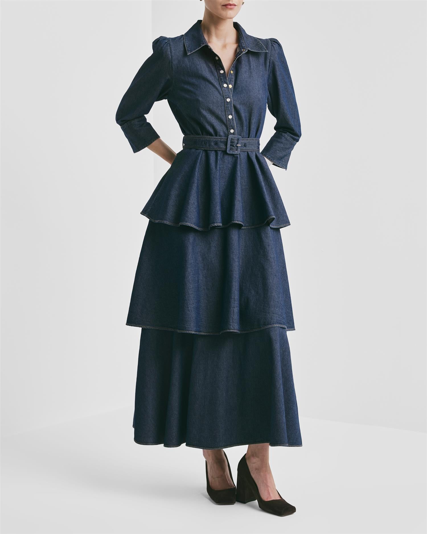 Denim Shirt Dress PS26 Dark Blue