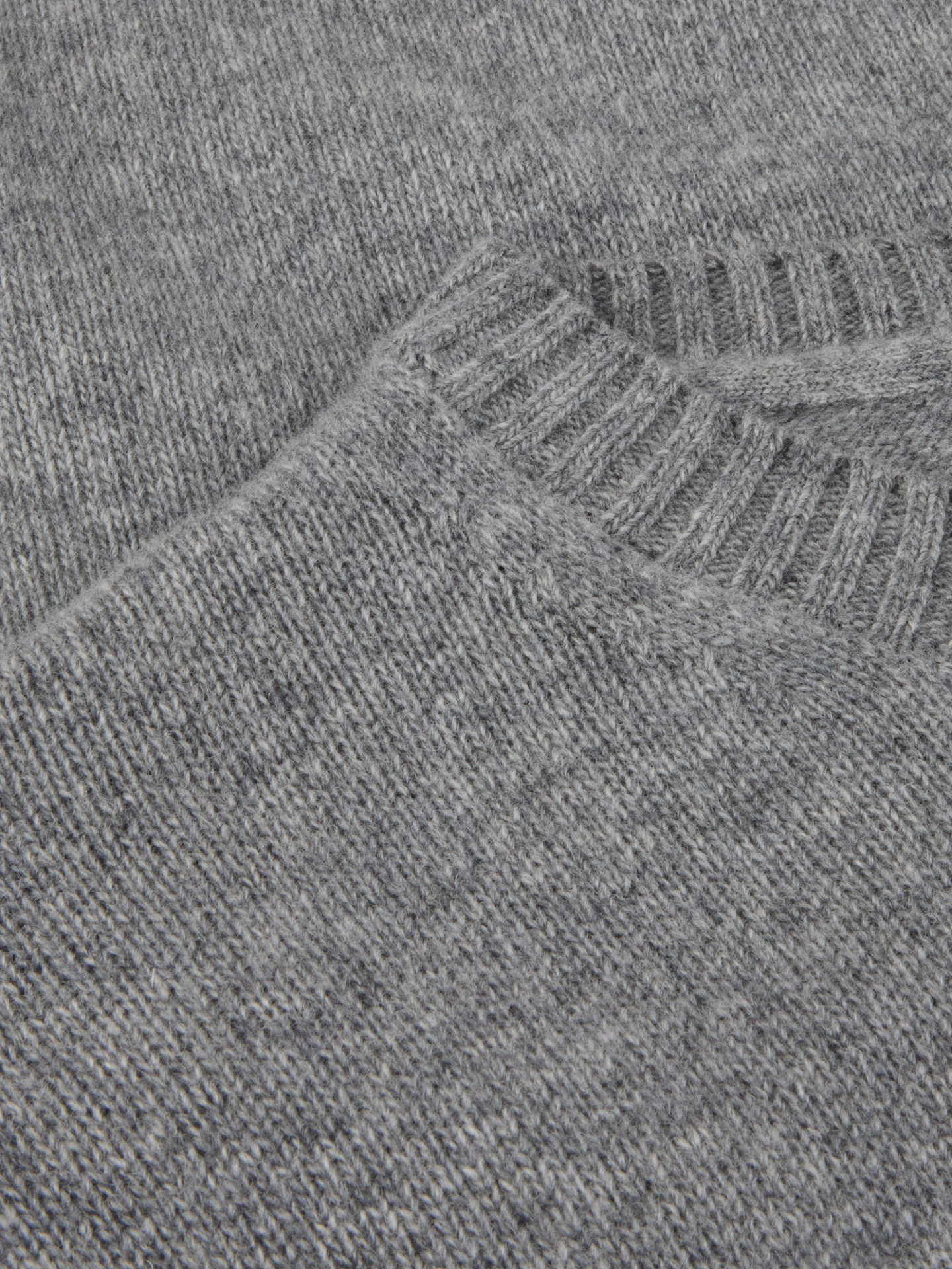 Grey Chunky Merino Wool Crew Neck