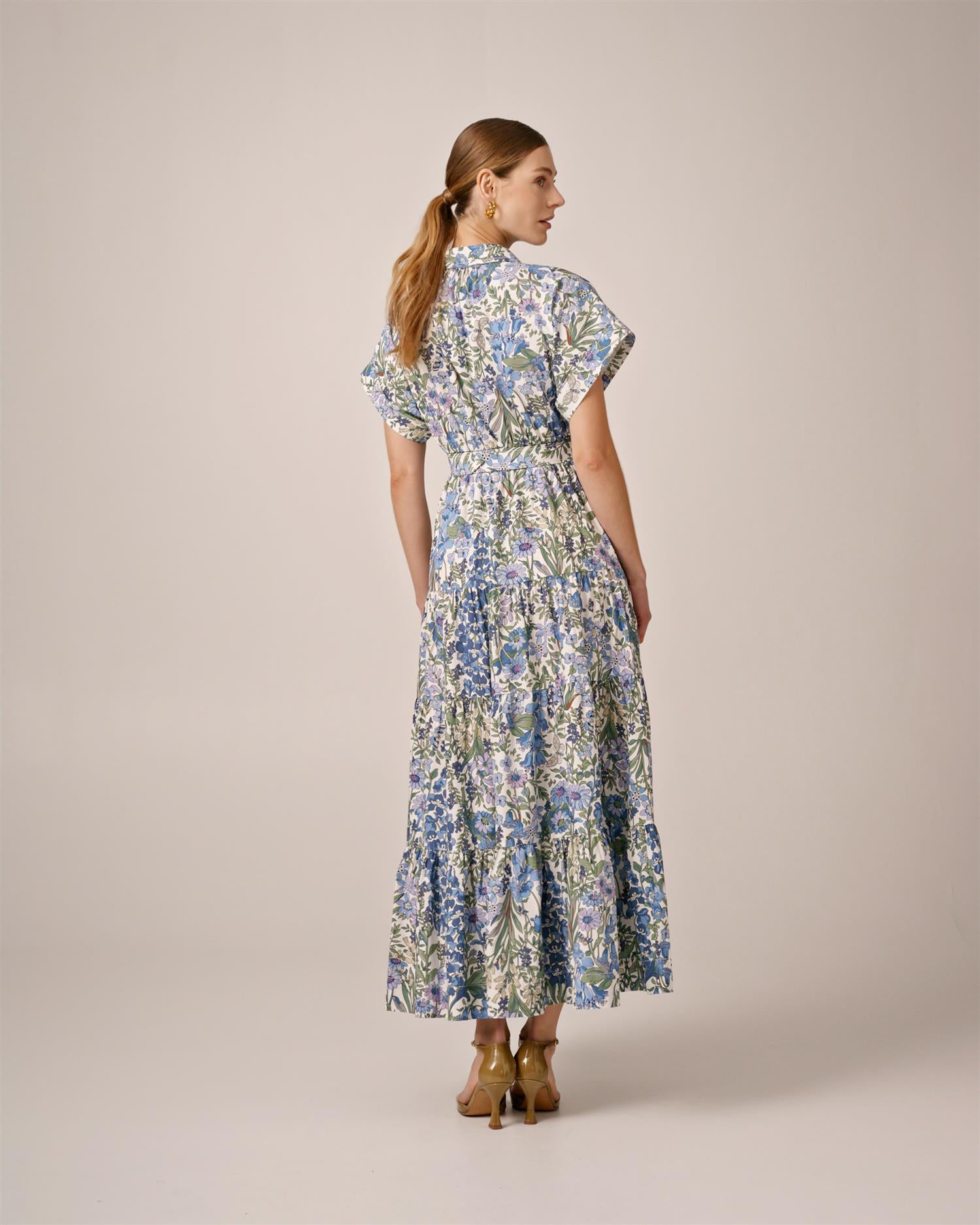 Poplin Shirt Dress PF25 Delightful Garden
