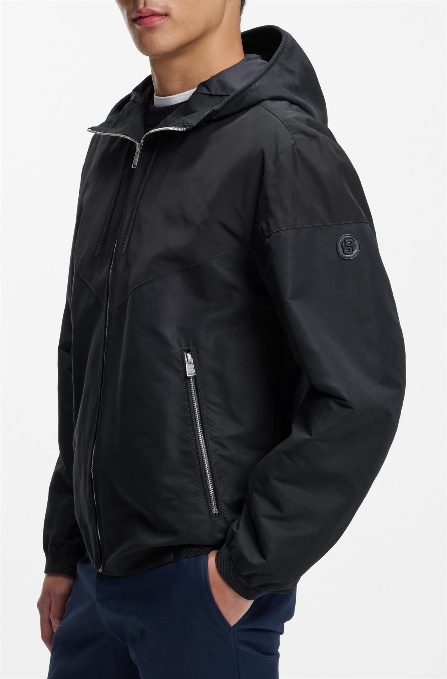 Cireno Water repellent hooded Jacket Navy