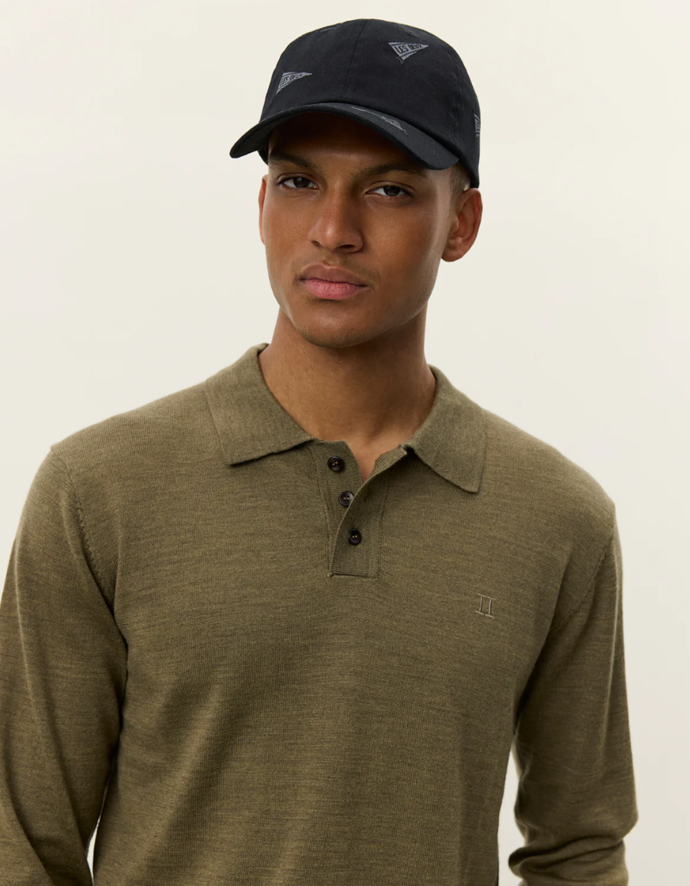 Greyson Merino Polo Knit Military Olive