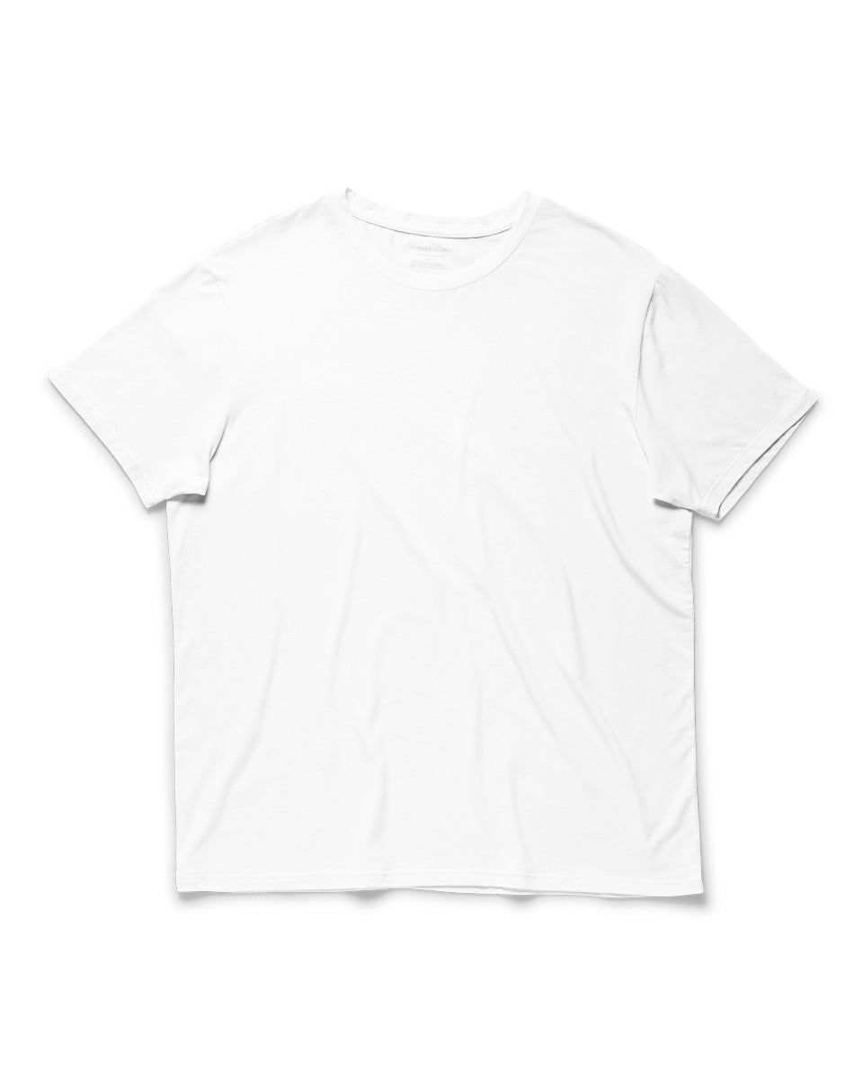 Bamboo/cotton Crew Tee White