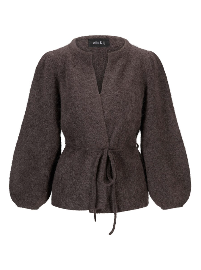 Fredrikke chunky cardigan Dark Brown