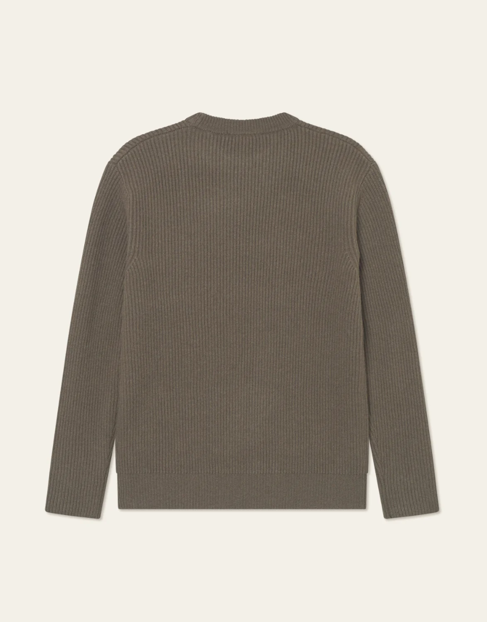 Eddie Wool Rib Crewneck Knit Teak
