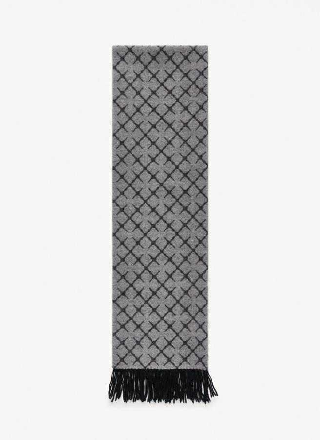 ORTEGA Cashmere-Blend Scarf - Grey Melange