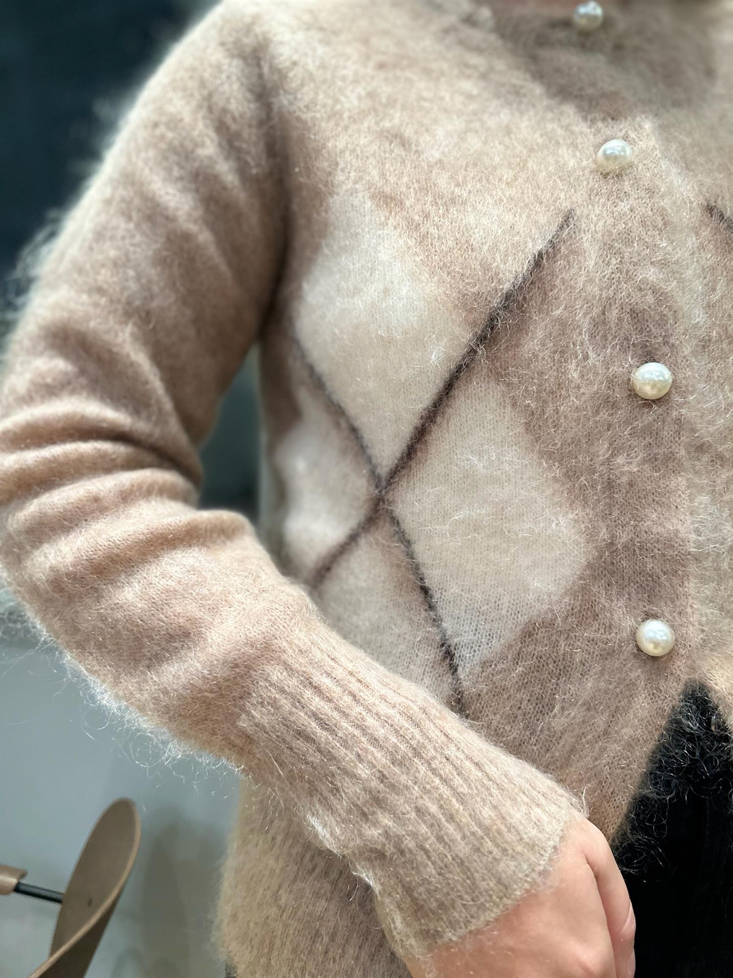 Nora Mohair Cardigan Camel