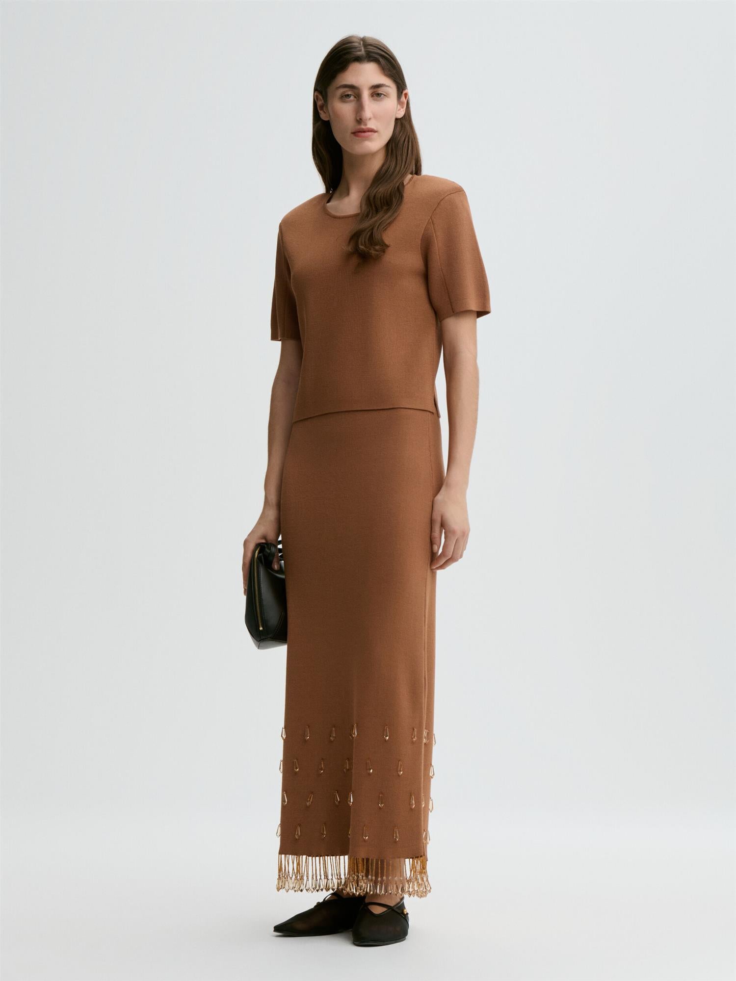 Amber Knit SS Latte Brown