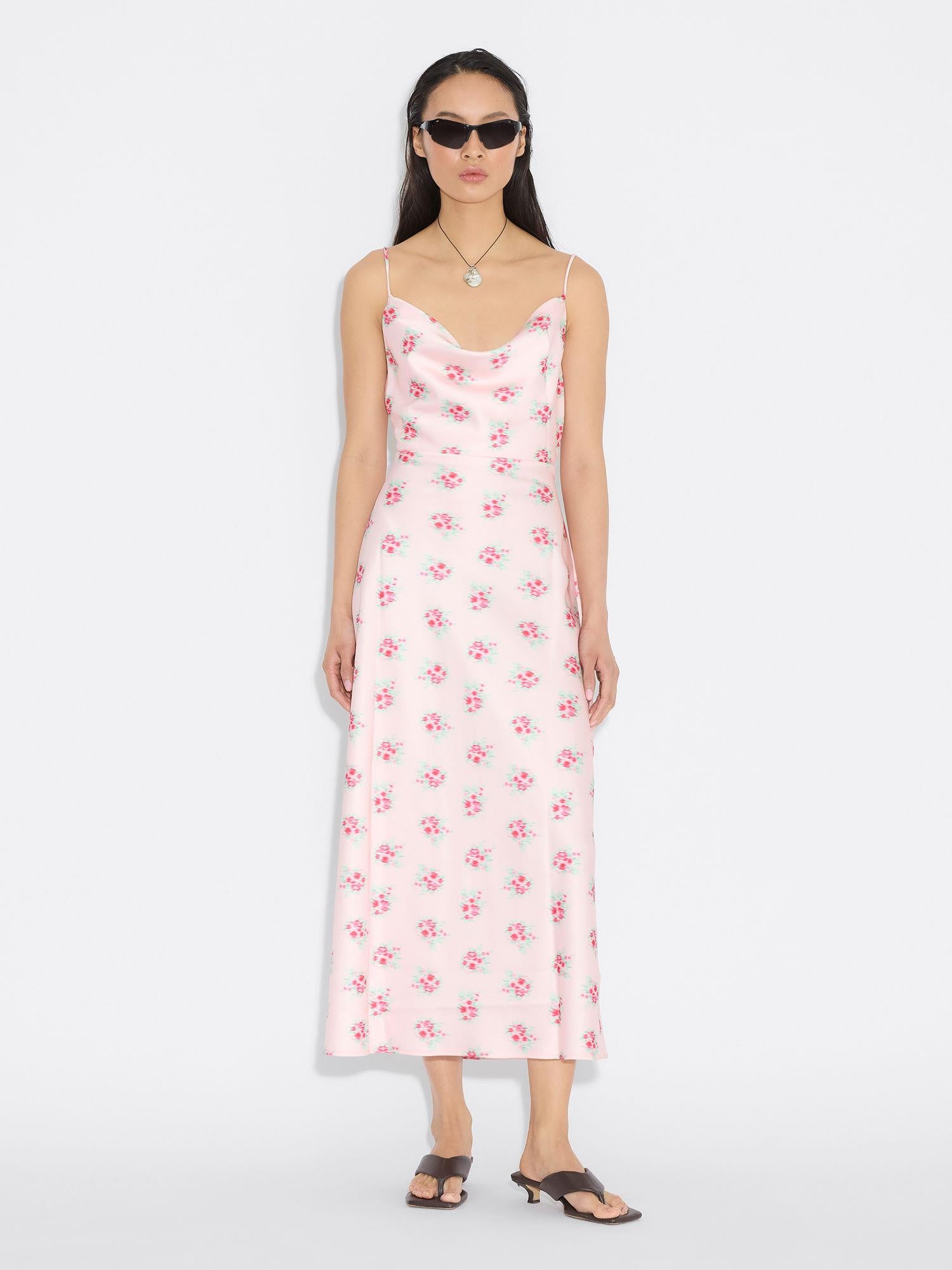 Eila Print Dress Lt Pink Mix