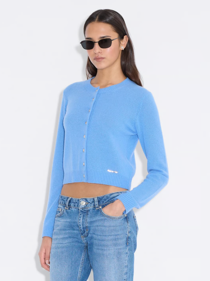 W Cashmere Cardigan Blue