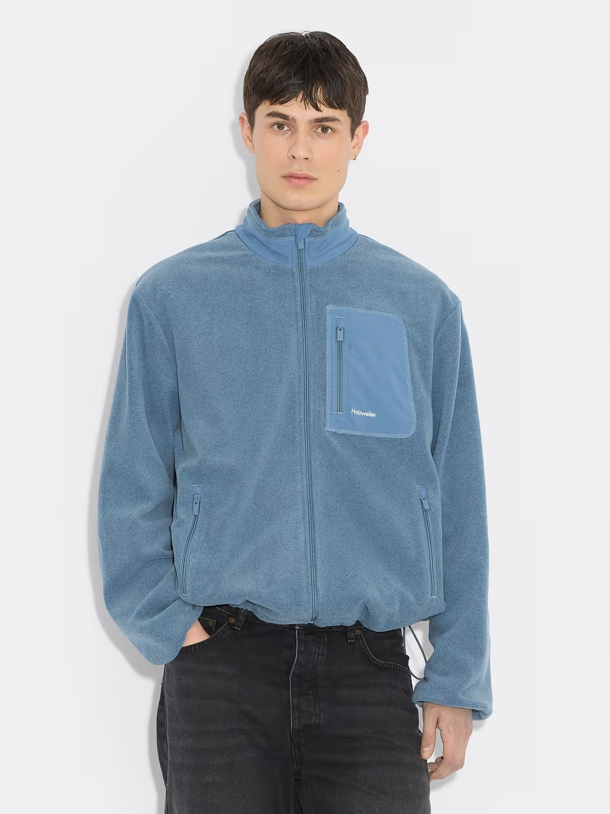Regular Fleece Jacket Dusty Blue