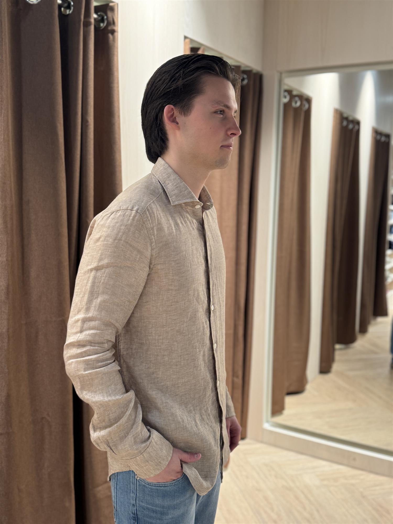 Linen Shirt 3106 Khaki