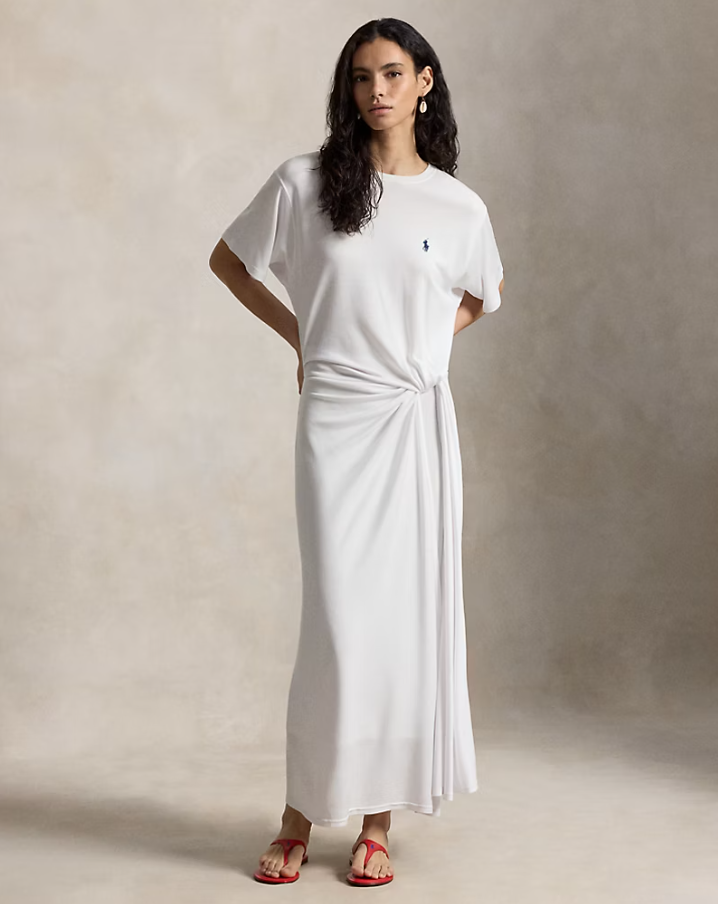 Knit-T-shirt-Dress White