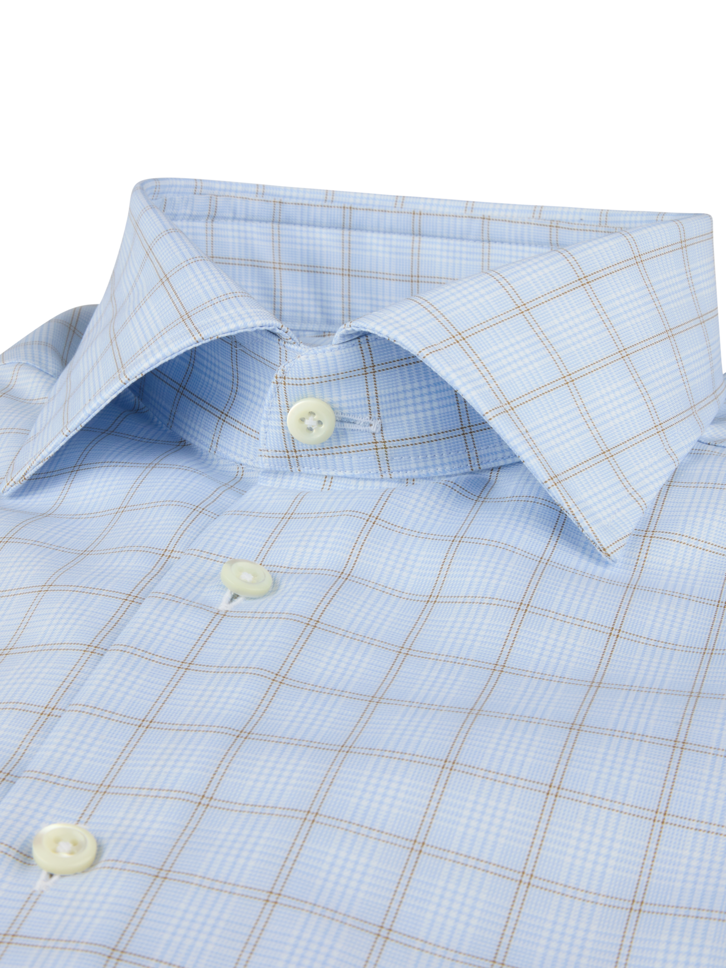 Light blue Checked Twill Regular Shirt