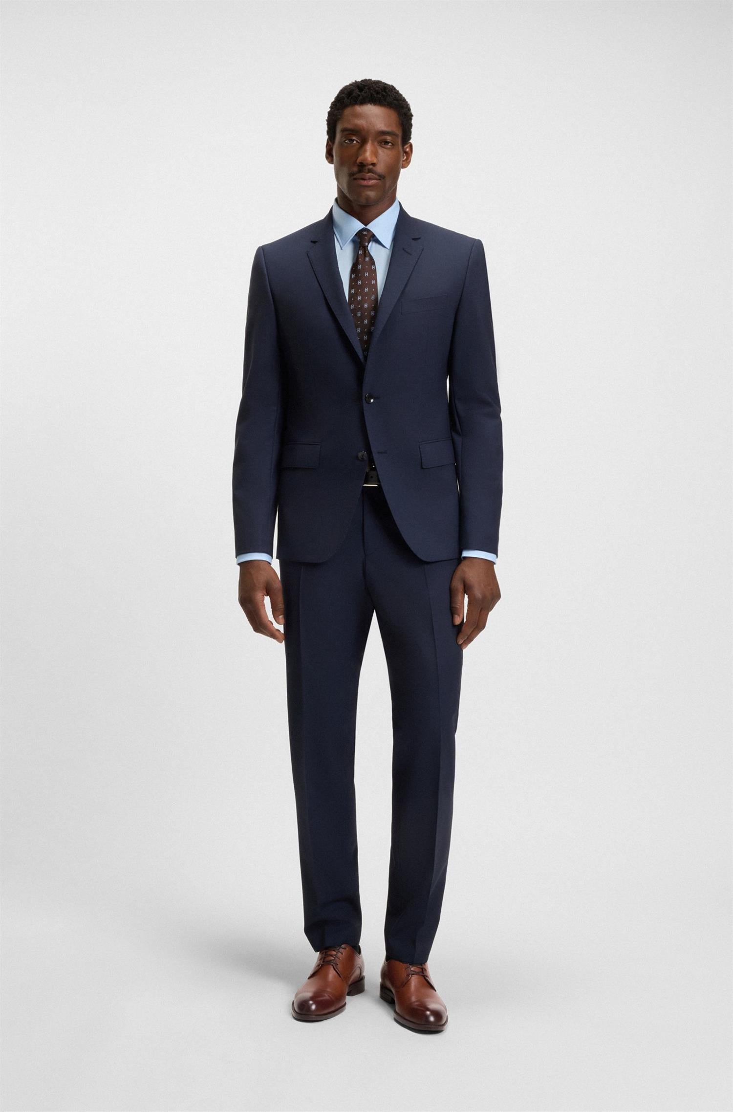 Derby Shoes in leather Brown