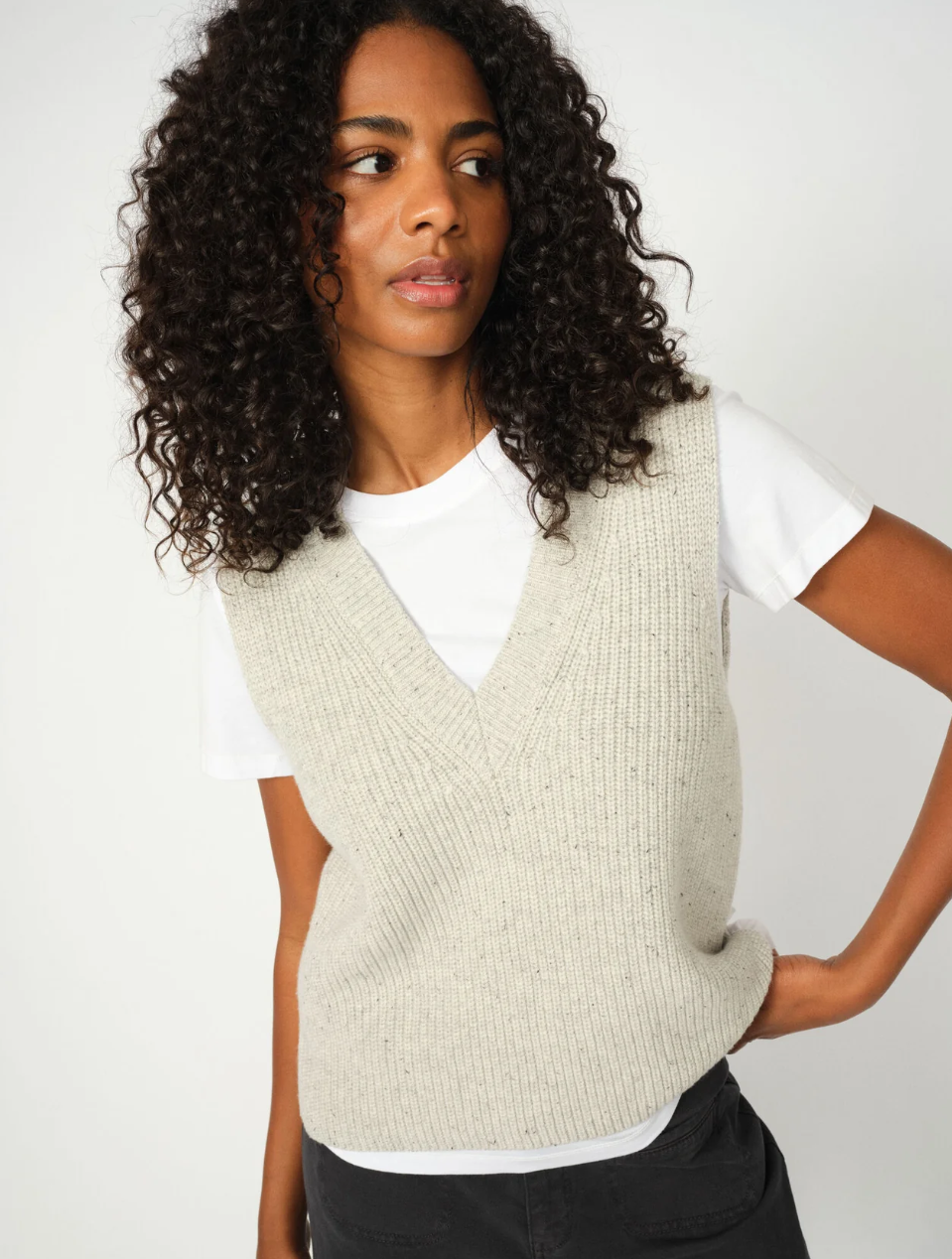 MMZhara Thyra Knit West Light Grey Mel