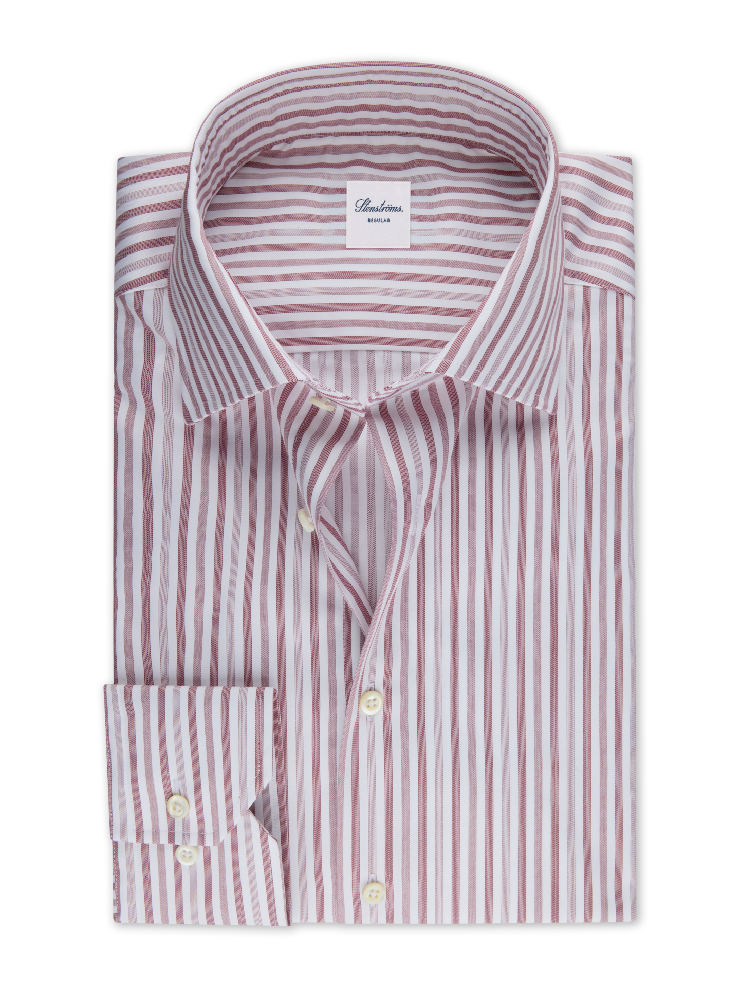Red Striped Twill Regular Shirt