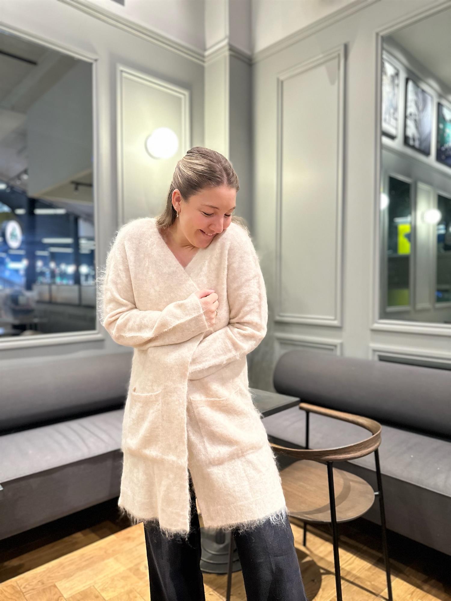 Butty Mohair Cardigan Sand