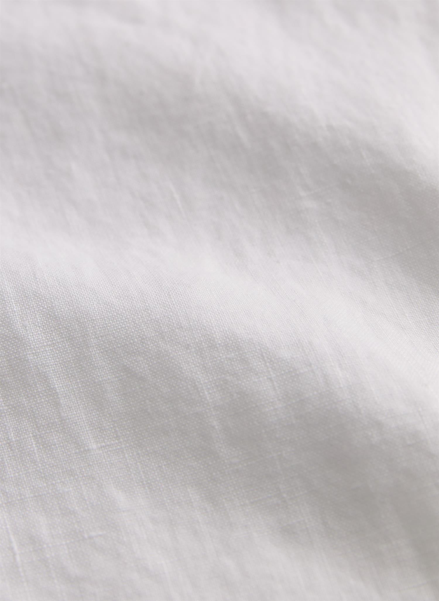 Douglas Linen Shirt-Classic Fit White