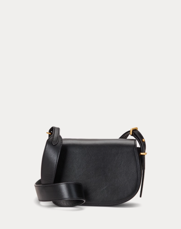 Polo ID Calfskin Mini Saddle Bag - Black