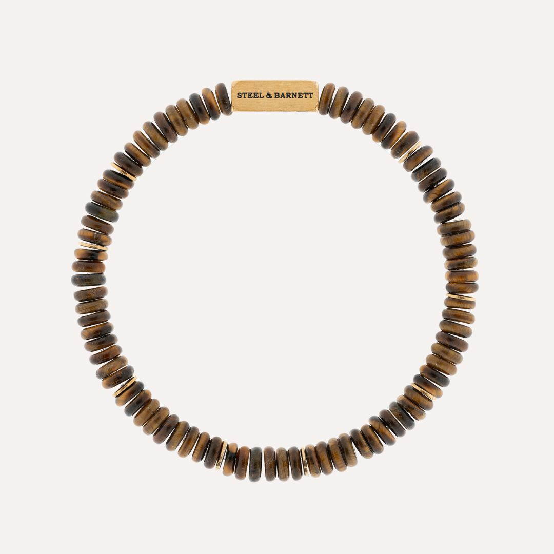 Stones Bracelet Two Tone Tiger