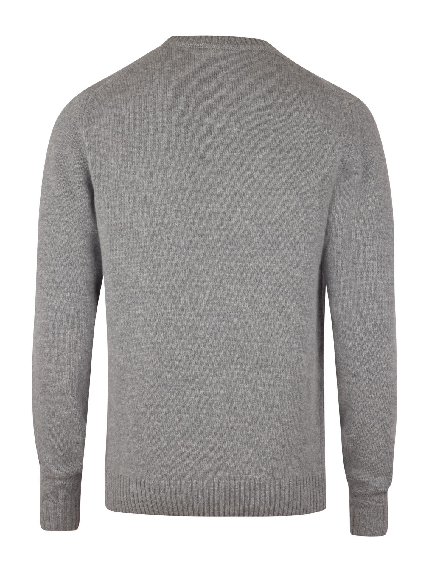 Grey Chunky Merino Wool Crew Neck