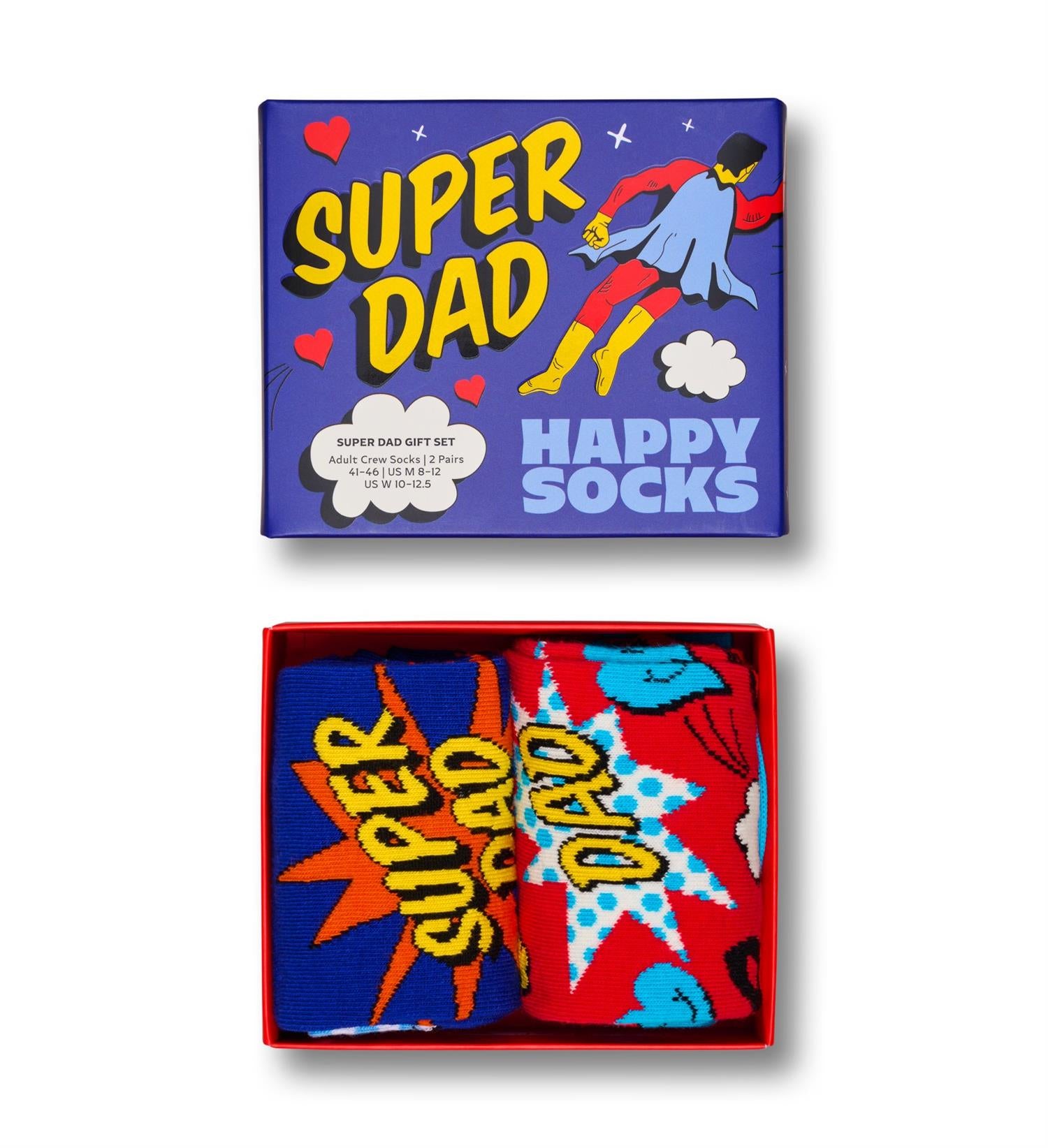 2-Pack Super Dad Socks Gift Set 41-46